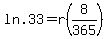 ln+.33=r%288%2F365%29