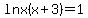 ln+x%28x%2B3%29=1