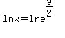 ln+x+=+ln+e%5E%28y%2F2%29