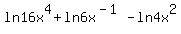 ln16x%5E4%2Bln6x%5E%28-1%29-ln4x%5E2