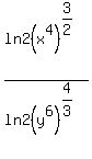 ln2%28x%5E4%29%5E%283%2F2%29+%2F+ln2%28y%5E6%29%5E%284%2F3%29