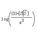 log%28%28%28%283%29%2A%282sqrt%282%29%29%29%2F4%5E3%29%29