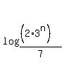 log%28%28%282%2A3%5En%29%29%2F7%29%29=14