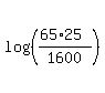 log%28%28%2865%2A25%29%2F1600%29%29