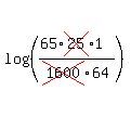 log%28%28%2865%2Across%2825%291%29%2Fcross%281600%2964%29%29