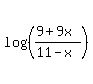 log%28%28%289%2B9x%29%2F%2811-x%29%29%29