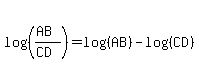 log%28%28%28AB%29%2F%28CD%29%29%29=log%28%28AB%29%29-log%28%28CD%29%29