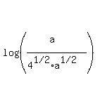 log%28%28%28a%5E%22%22%29%2F%284%5E%221%2F2%22a%5E%221%2F2%22%29%29%29%29