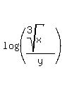 log%28%28%28root%283%2Cx%29%29%2Fy%29%29
