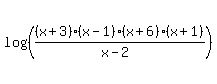log%28%28%28x%2B3%29%28x-1%29%2F%28x-2%29%2A%28x%2B6%29%28x%2B1%29%29%29
