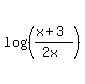 log%28%28%28x%2B3%29%2F%282x%29%29%29