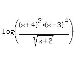 log%28%28%28x%2B4%29%5E2%2A%28x-3%29%5E4%2Fsqrt%28x%2B2%29%29%29