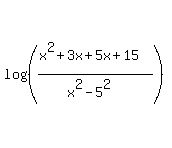 log%28%28%28x%5E2%2B3x%2B5x%2B15%29%2F%28x%5E2-5%5E2%29%29%29