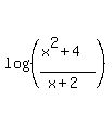 log%28%28%28x%5E2%2B4%29%2F%28x%2B2%29%29%29