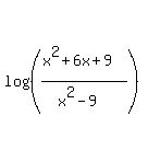 log%28%28%28x%5E2%2B6x%2B9%29%2F%28x%5E2-9%29%29%29