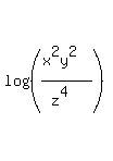 log%28%28%28x%5E2y%5E2%29%2F%28z%5E4%29%29%29