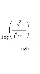 log%28%28%28x%5E3%2F%28y%5E4%2Az%29%29%29%2Flog%28b%29%29