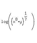 log%28%28%28x%5E8+%2A+y%29%5E%281%2F7%29%29%29