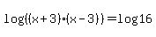 log%28%28%28x+%2B+3%29%28x+-+3%29%29%29+=+log%2816%29