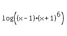 log%28%28%28x-1%29%2A%28x%2B1%29%5E6%29%29