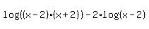 log%28%28%28x-2%29%28x%2B2%29%29%29-2%2Alog%28%28x-2%29%29