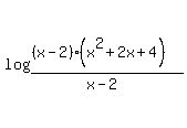 log%28%28%28x-2%29%28x%5E2%2B2x%2B4%29%29%2F%28x-2%29%29