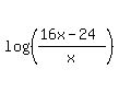 log%28%28++%2816x-24%29%2Fx++++++++%29%29