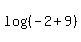 log%28%28-2%2B9%29%29