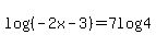 log%28%28-2x-3%29%29=7log%28+4%29