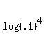 log%28%28.1%29%5E4%29