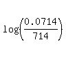 log%28%280.0714%2F714%29%29