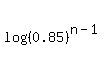 log%28%280.85%29%5E%28n-1%29%29%29