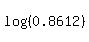log%28%280.8612%29%29