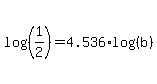 log%28%281%2F2%29%29=4.536%2Alog%28%28b%29%29