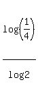 log%28%281%2F4%29%29%2Flog%282%29+