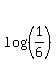 log%28%281%2F6%29%29