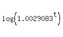log%28%281.0029083%5Et%29%29