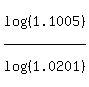 log%28%281.1005%29%29%2Flog%28%281.0201%29%29