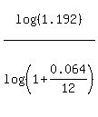 log%28%281.192%29%29%2Flog%28%281%2B0.064%2F12%29%29