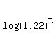 log%28%281.22%29%5Et%29