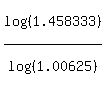 log%28%281.458333%29%29%2Flog%28%281.00625%29%29