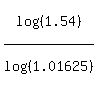 log%28%281.54%29%29%2Flog%28%281.01625%29%29