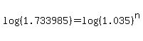 log%28%281.733985%29%29+=+log%28%281.035%29%29%5En