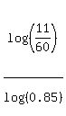 log%28%2811%2F60%29%29%2Flog%28%280.85%29%29