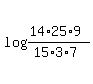 log%28%2814%2A25%2A9%29%2F%2815%2A3%2A7%29%29