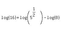 log%28%2816%29%29+%2B+log%28%285%5E%281%2F2%29%29%29-+log%28%288%29%29