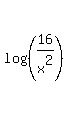 log%28%2816%2Fx%5E2%29%29