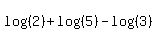 log%28%282%29%29%2Blog%28%285%29%29-log%28%283%29%29
