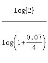 log%28%282%29%29%2Flog%28%281%2B0.07%2F4%29%29