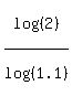 log%28%282%29%29%2Flog%28%281.1%29%29